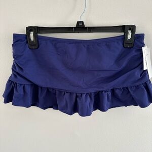 Liz Claiborne Blue Ruffled Swim Skirt – Size 8– NWT